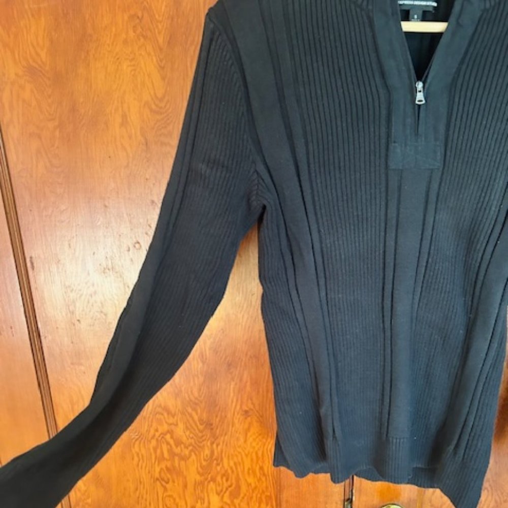 Express Quarter-Zip Ribbed Sweater - Picture 3 of 11